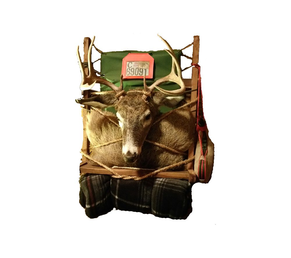 Mounted Whitetail Pack Frame Mount with Accessories